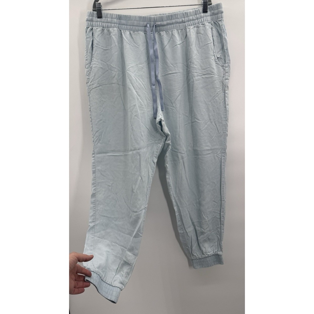 Coastal Comfort Chambray Pull On Jogger Pant Elastic Waist Pocket Lyocell XXL 2X